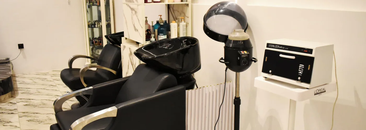 Salon hair wash station at Facial Bar, 1 Kofo Abayomi Street, Victoria Island, Lagos